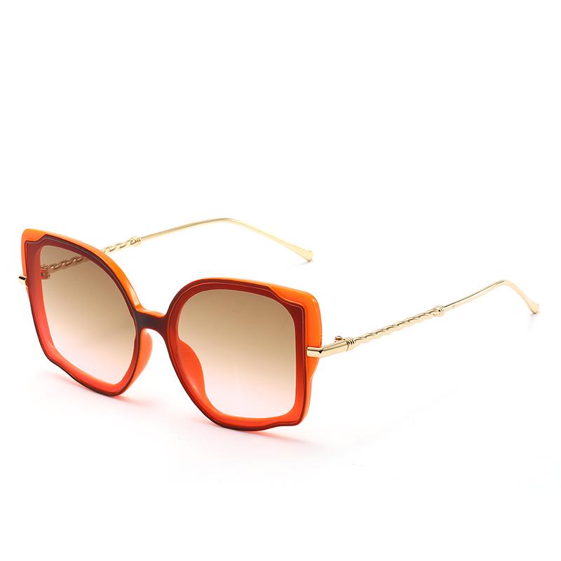 Cat Eye Metal Twist Hip Hop Sunglasses - Celebrity Street Style