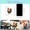 Colorful Cartoon Acrylic Rooster Christmas Decor Flat Hanging Ornament For Vehicles