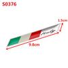 1 pièce Autocollant Emblème Grille 3D en Aluminium Voiture Carte Italie Drapeau National Moto