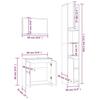 3 Piece Bathroom Furniture Set Grey Sonoma Particleboard