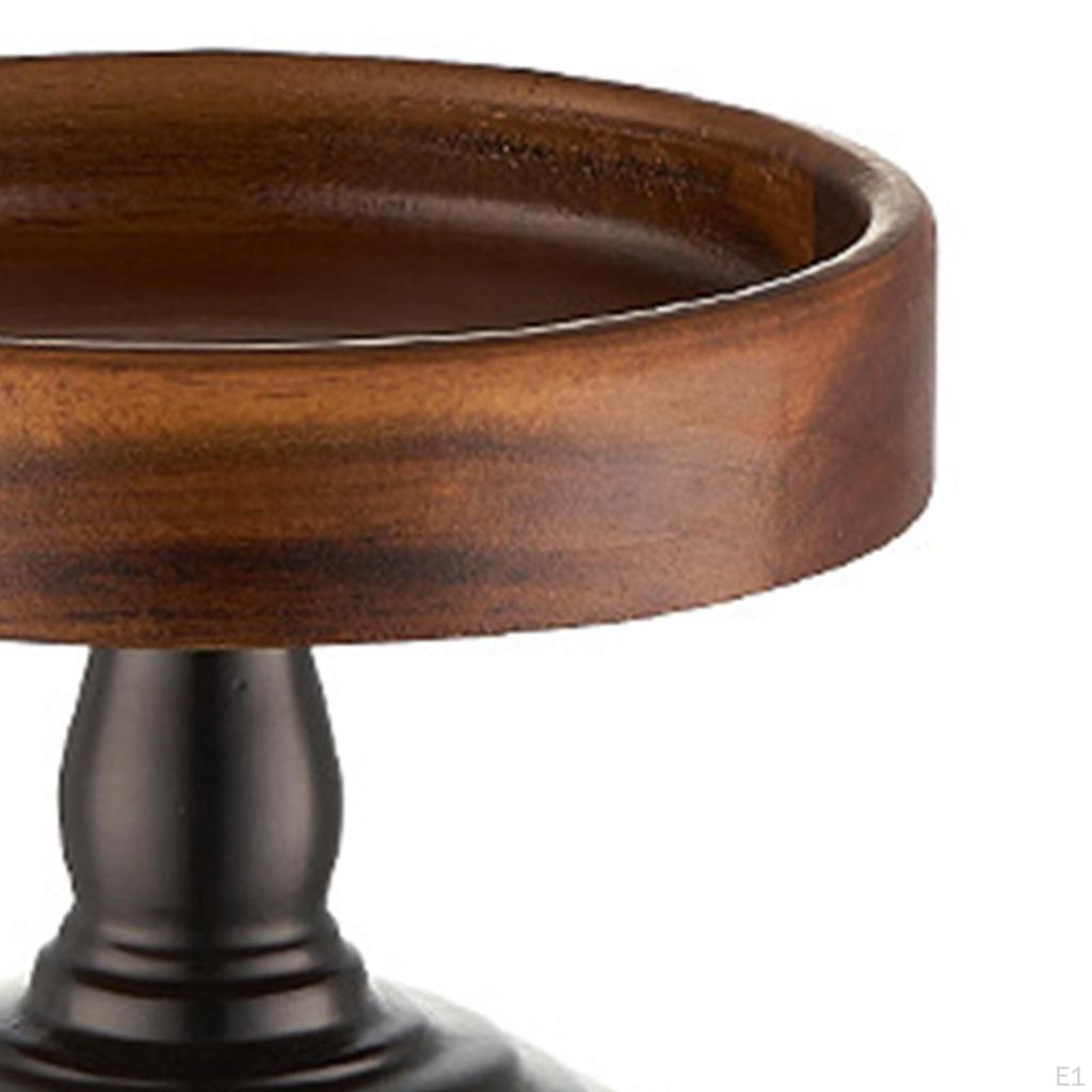 Dekorativní rustikální kulatý dřevěný stojan na dorty, displej, podnos na ovoce, dezertní stůl pro