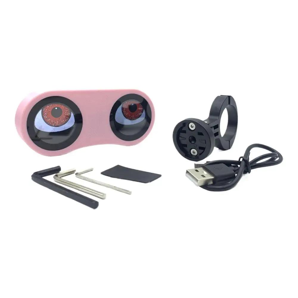 Chytré zadní světlo na kolo Ďáblova oči Vodotěsné LED světlo na kolo/motocykl pro noční jízdu s dobíjecím kabelem typu C N6V3