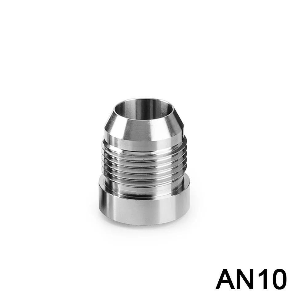 1PCS  Male Billet Stainless Steel Straight Male Weld Fitting AN6 AN8 AN10 AN12 AN16 AN20 Adapter Weld Bung Nitrous Hose Fitting