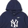 Nike X MLB Hoodie Kollaboration New York Yankees Logo Print Pullover Langarm Kinder Hoodies Blau 3Z3B7SBHG-NYY