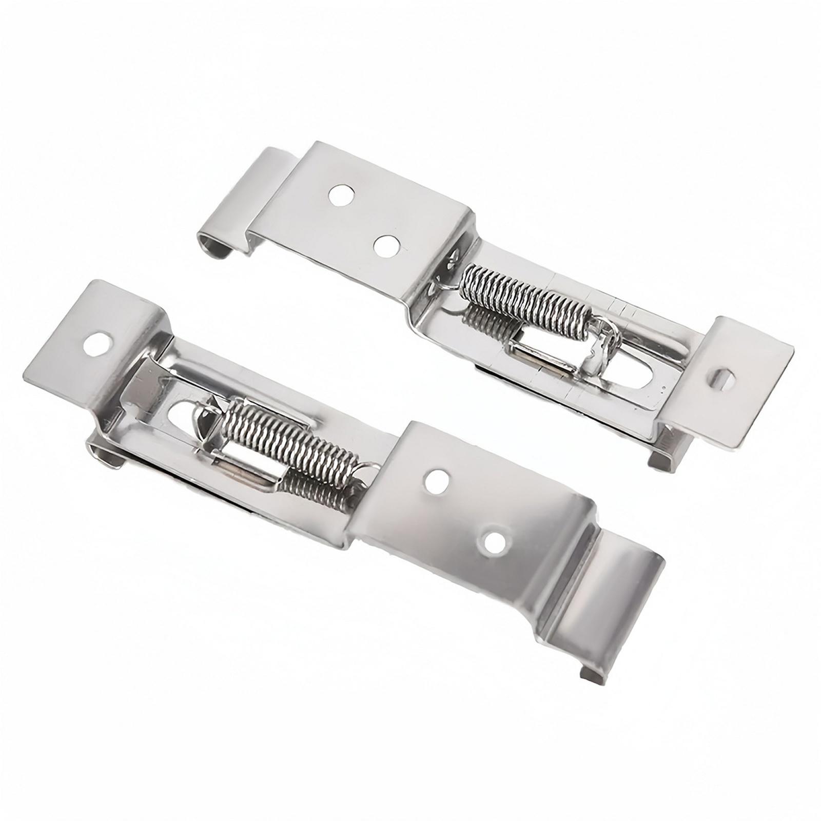 

Stainless Steel Car License Plate Spring LoadedBracket Cars Frame Holder Clamps Trailer Number Plate Clips Rectangular One Size