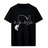 Outdoor Summer Style Eat Sleep Fishing Heartbeat Printed Short Sleeved Mens T Shirt Fashion Casual Fisherman Fish Men's T-shirt