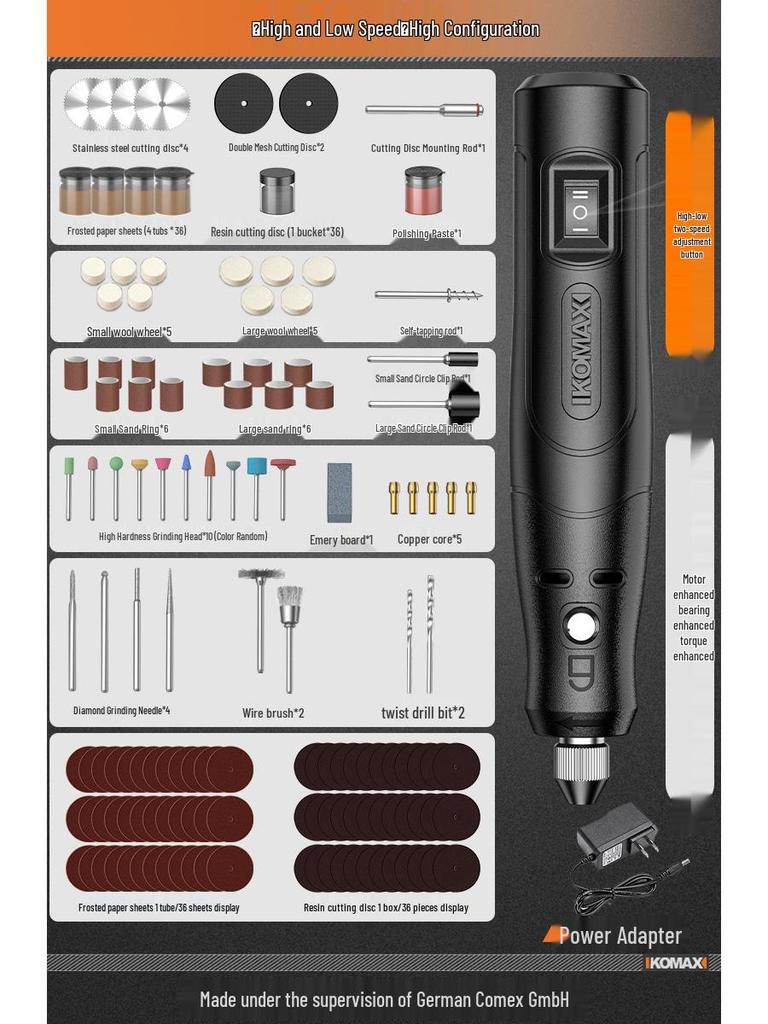 Handheld Electric Grinder & Polisher for Wood, Jadeite, Carving, and Cutting: Compact Electric Drill Tool