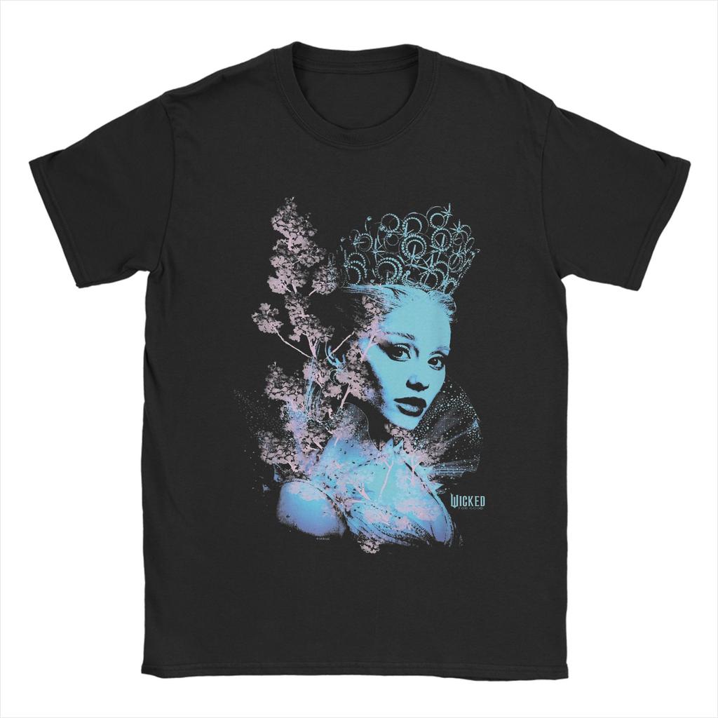 Wicked For Good Glinda Striking Portrait T-Shirt for Men 100% Cotton Tee Shirt Short Sleeve T Shirt New Arrival Clothing