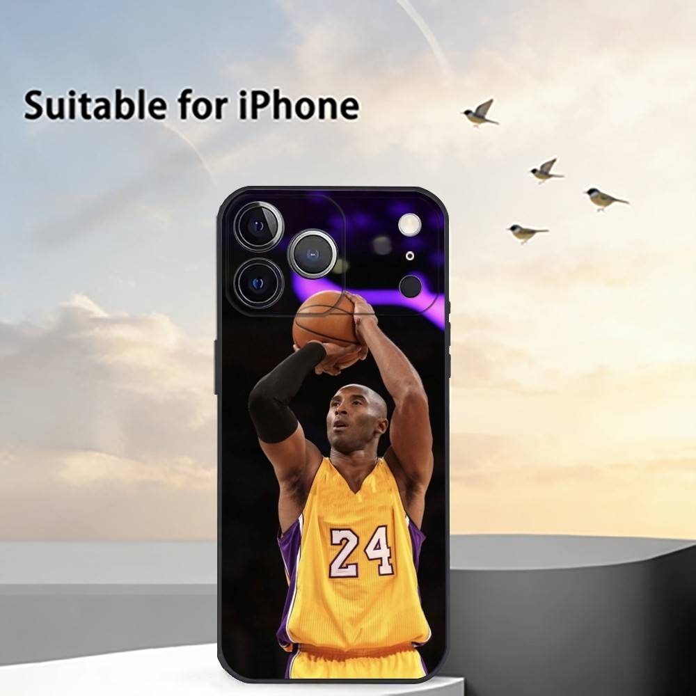 Basketball Fan K-Kobe B-Bryant Phone Case For iPhone 17, 16,15,14,13,12,11 Plus,Pro Max, Others Soft Black Cover