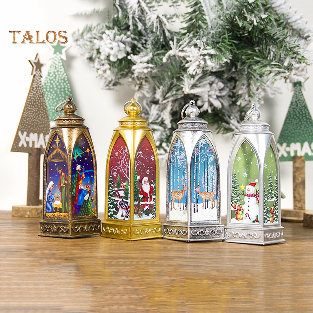 

TALOS Рождественский Санта-Клаус светодиодный светильник подвесной фонарь ремесла настольный орнамент вечерние поставки