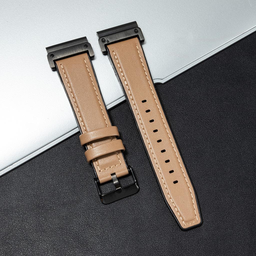 26mm 22mm Leather Strap for Garmin Watch Fenix 8 51mm 6 6x 7 7x Pro 5 5x Plus Band Vintage Bracelet Forerunner 945 925 Wristband