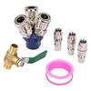 MultiFunctional Pneumatics Triple Port Coupler Connector Durability Metal Air Pumps Fittings for Mechanical Systems