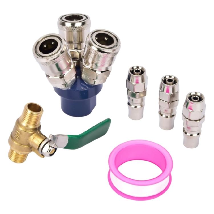 

MultiFunctional Pneumatics Triple Port Coupler Connector Durability Metal Air Pumps Fittings for Mechanical Systems 1