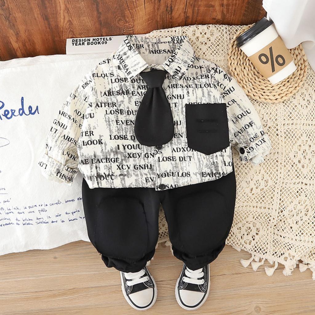 Barn Casual Långärmad Set, Bekväma Vardagskläder