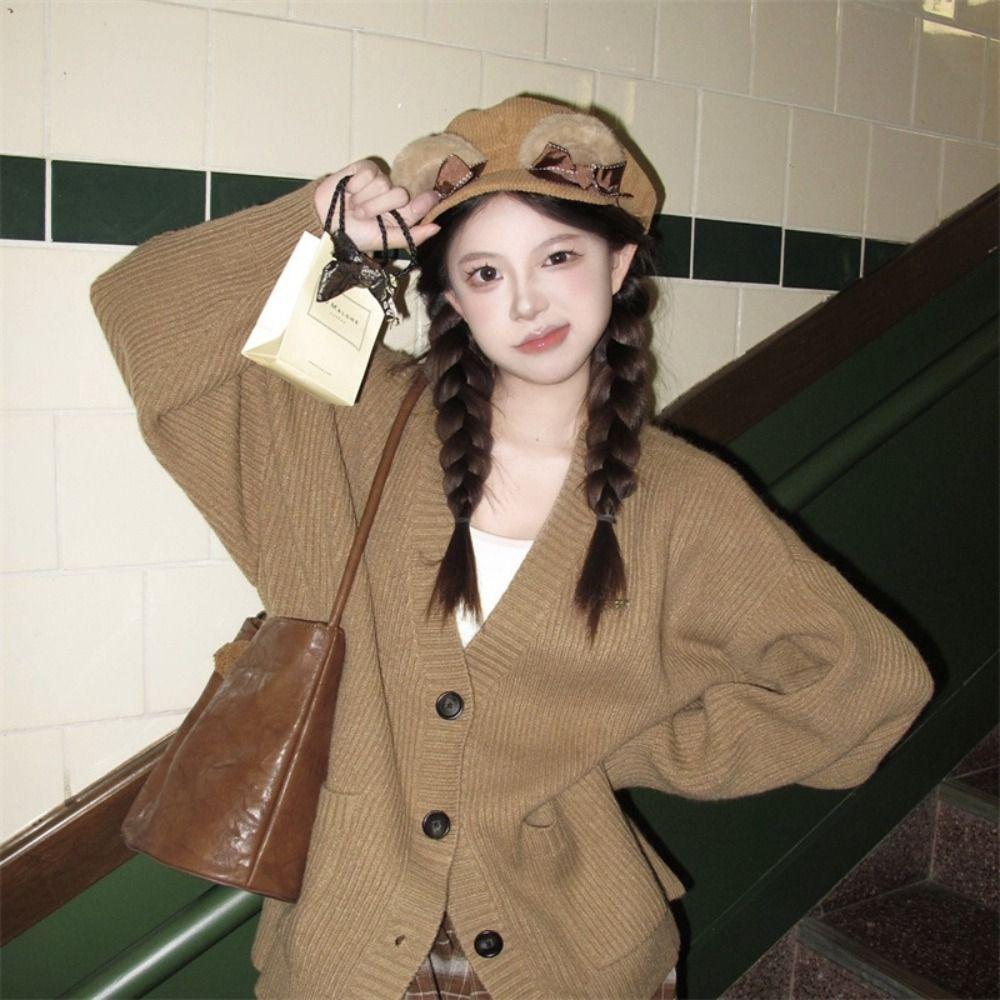 Cute Women Beret Corduroy Painter Hat Retro Octagonal Hats  Female