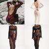 Sexay Knit Long Sleeve Dress With 3d Pattern For Nightclub And Beach Wear