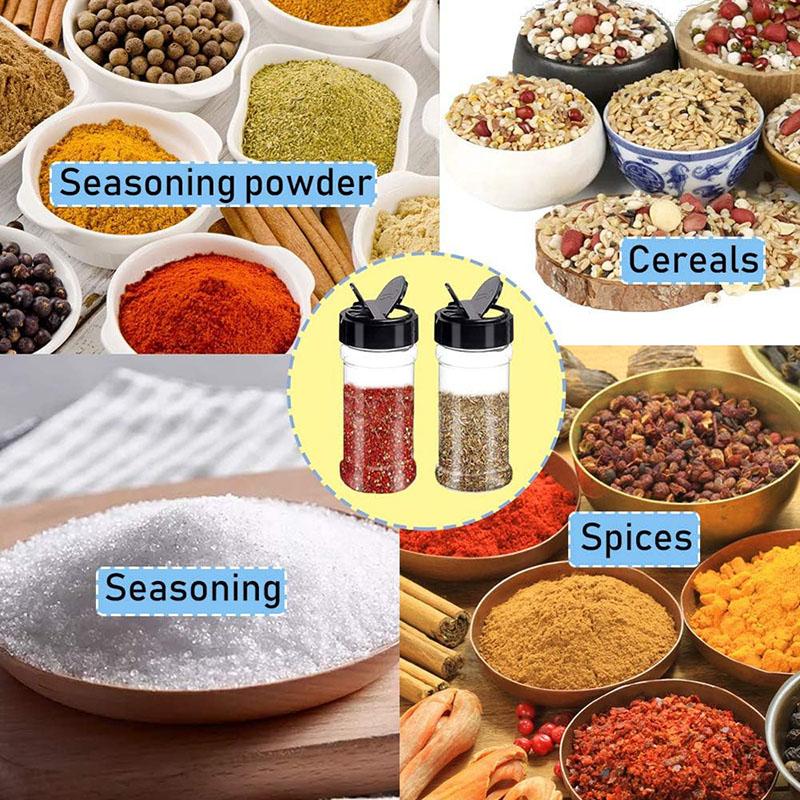 Butterfly Flip Spice Dispenser - Premium PET Spice Bottle with Double Flip Lid, Large Capacity Kitchen Seasoning Jar