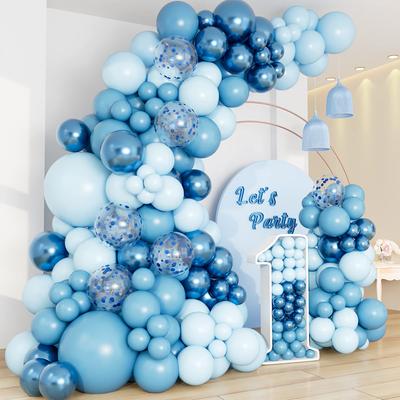 Modrá girlanda oblúk balóniky súprava Dekorácia na narodeninovú oslavu Deti Chlapec Svadba Narodeninové oslavy Potreby Dekorácia na baby shower Latexové balóny