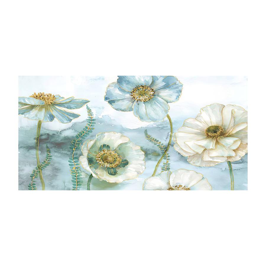 

Современные цветочные белые синие акварельные постеры настенное искусство холст картины принты фотографии гостиная интерьер украшение дома 50x100cm