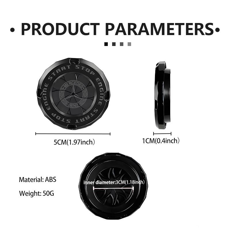 Push Start Button Cover Start Stop Protective Push Button Cover Auto Accessories For Benz AMG W213 W124 W108 W126 Exclusive W204 PH8
