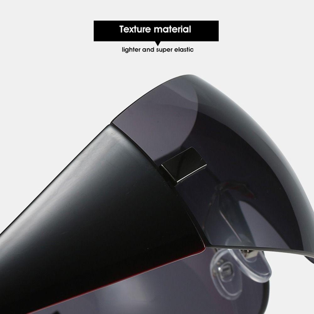 Trendy Futuristic Hip Hop One Piece Y2K Sunglasses Sun Glasses Rimless Wrap-Around