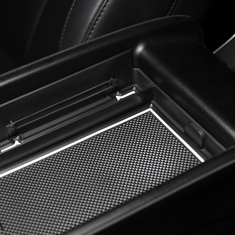 Car Interior Trim Black Cup Holder/Central Storage Box Console Armrest Organizer Holder ABS Material For Hyundai IONIQ 5 PE 2025