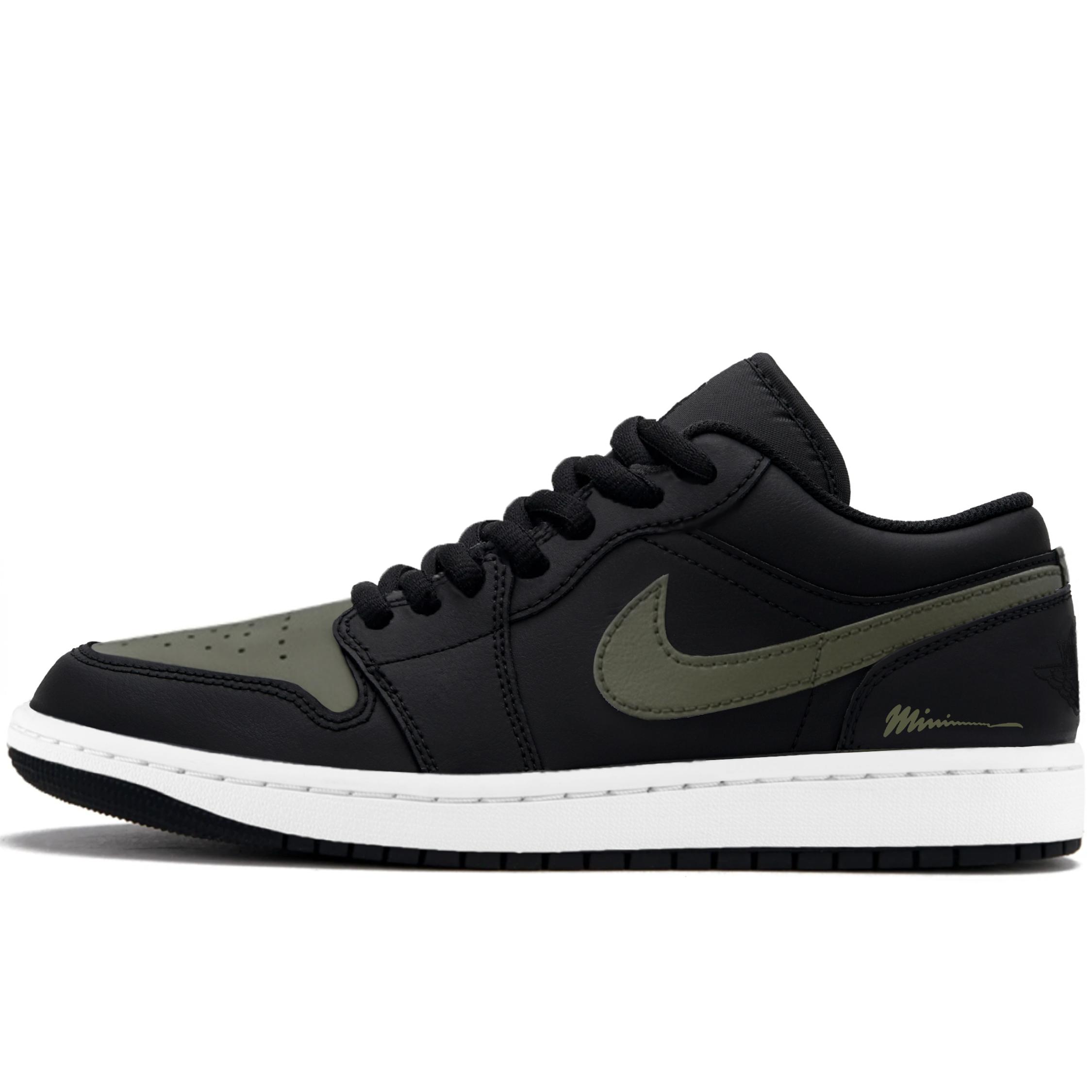 

Jordan Air Jordan 1 Low top Vintage Basketball Shoes Unisex Olive Green 553558-040(Team975-) 42