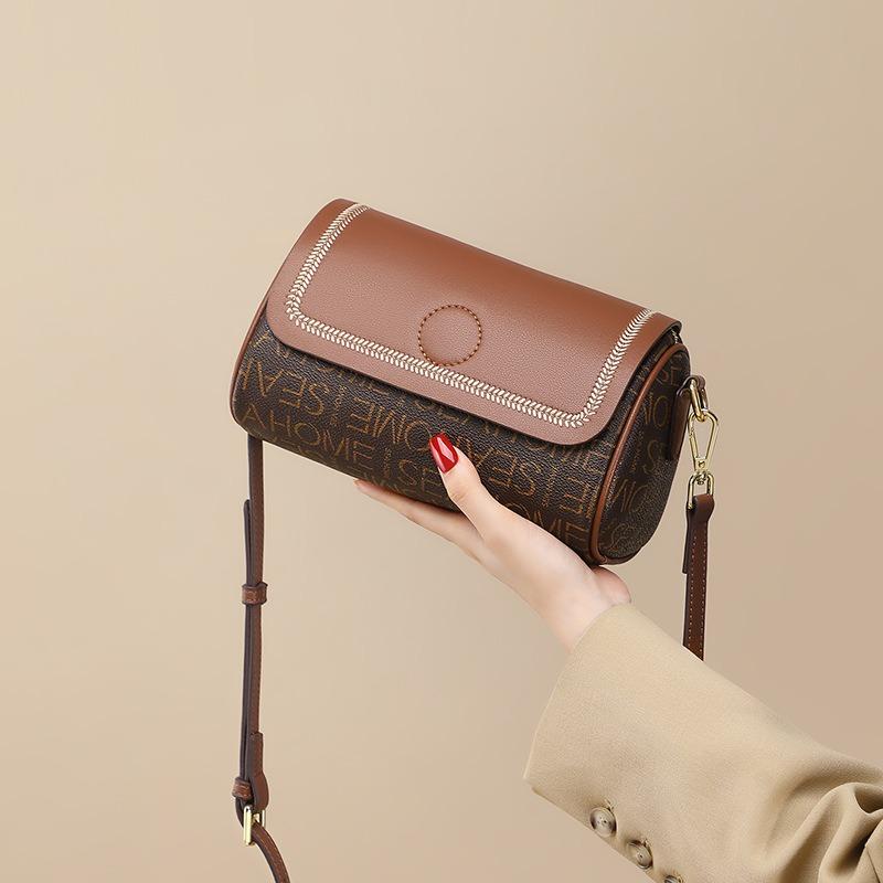 Bag Women's New Women's Bag Crossbody Bag Old Flower Mobile Phone Bag Pillow Bag Shoulder Bag Cylinder Bag