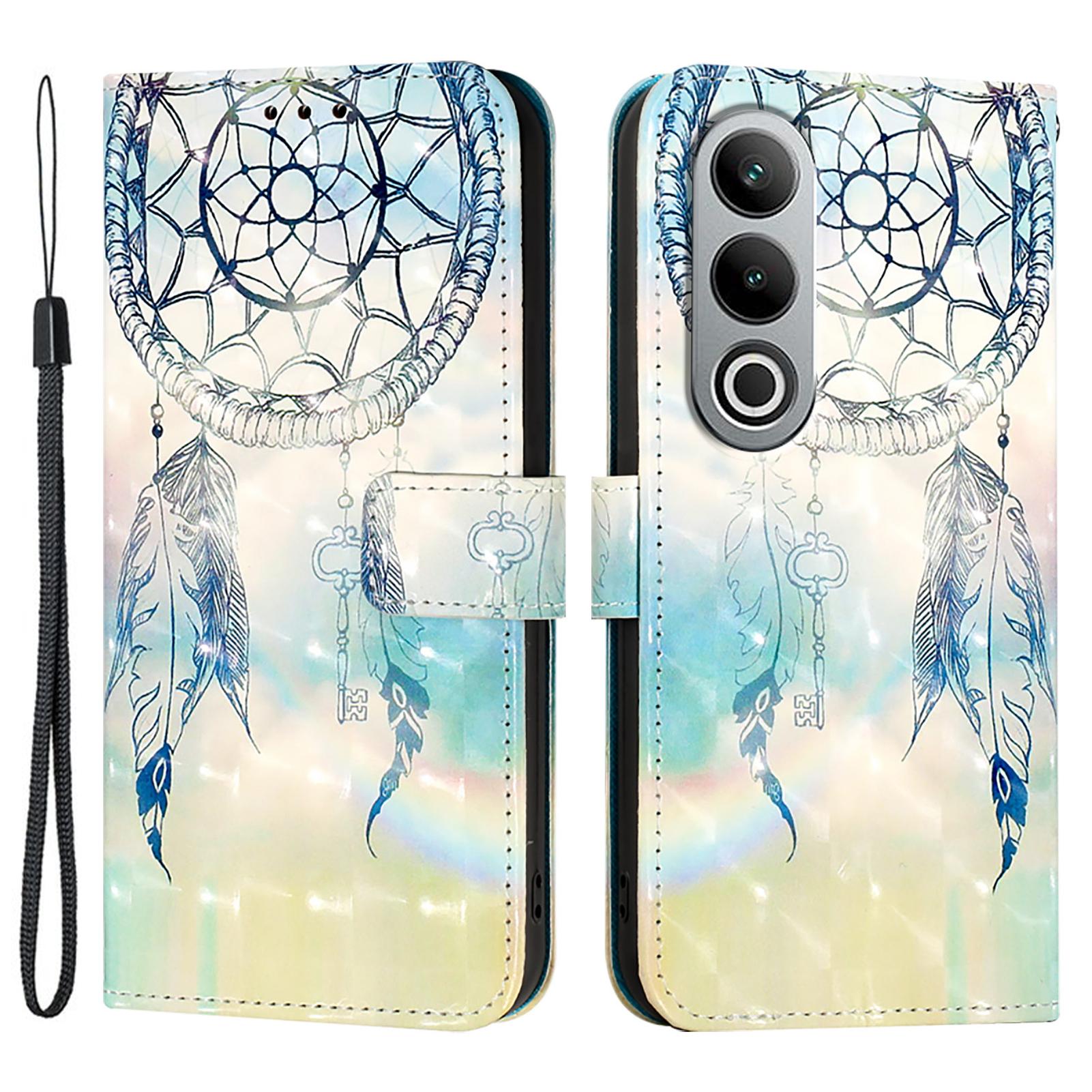 

For OnePlus Nord CE4 5G Leather Case Pattern Printing Wallet Stand Mobile Cover with Strap Dream Wind Chime