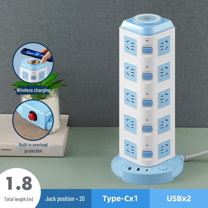 Multifunctional Vertical Wireless USB Fast Charging Board for Home