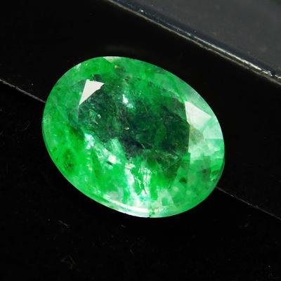Natural Green Colombian Emerald 6ct Oval Cut Certified Loose Gemstone
