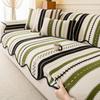 Sofa Cover Striped Chenille Soft Skin-Friendly New Sofa Cover Vintage Style All-Season Universal Non-Slip Dustproof Cushion