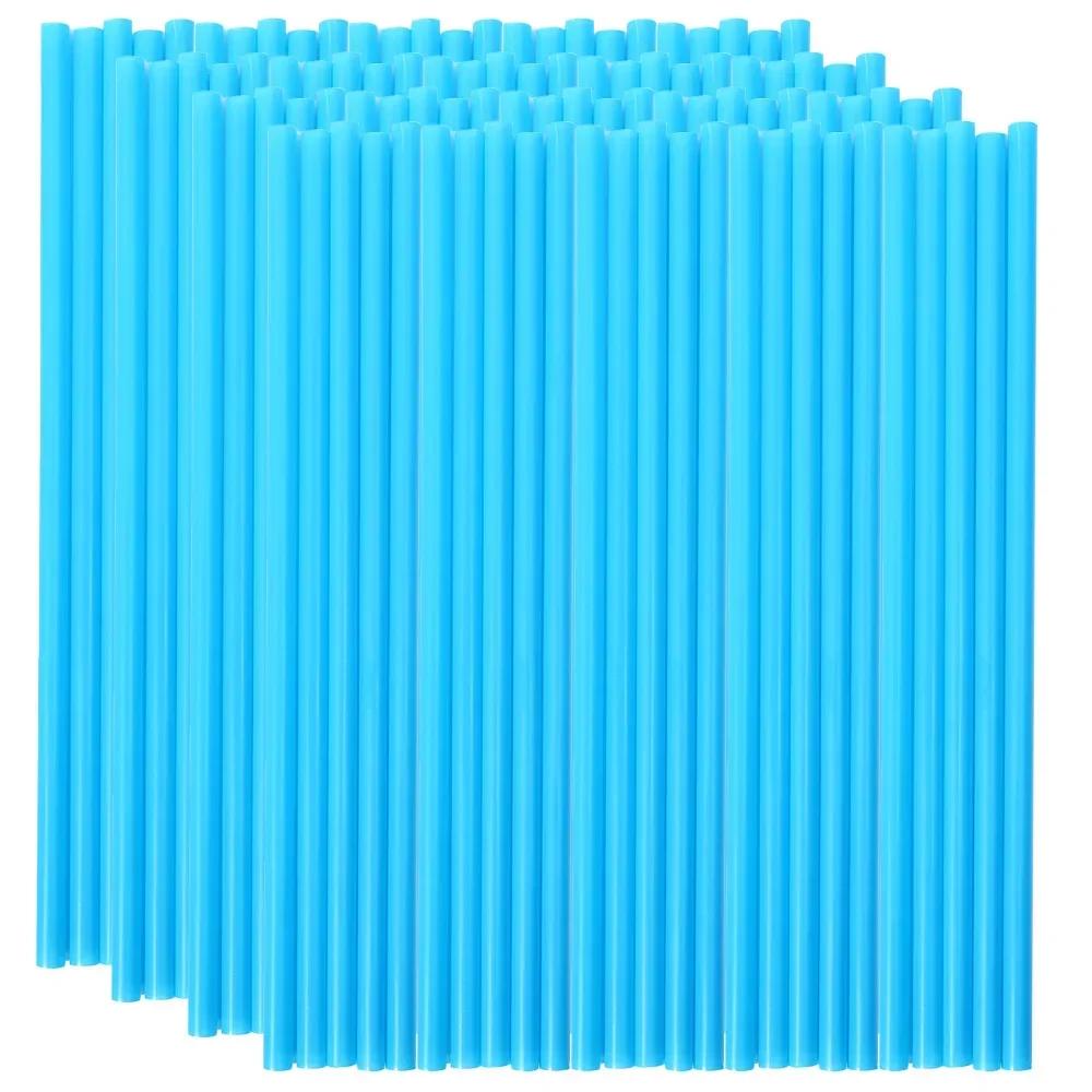 100pcs Long Drinking Straws Colorful Plastic Wide Straw Milk Tea Juice Cocktail Drink Straw Birthday Party Kitchen Accessories