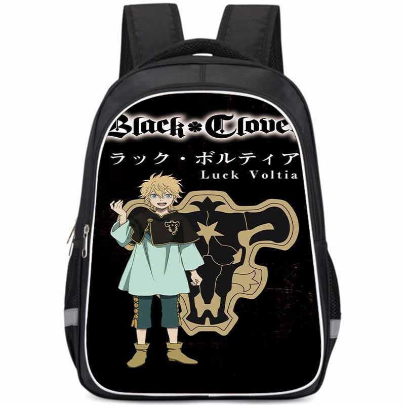 Černý čtyřlístek Velkokapacitní lehký školní batoh pro děti chlapce a dívky Oxfordová látka