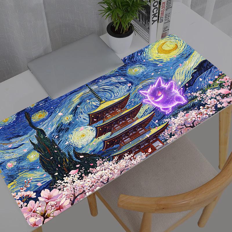 Anime Computer Mouse Pad Pokemon Pikachu Gengar Gamer Mouse Pads Large Gaming Mousepad Desk Mause Pad Keyboard Mouse Carpet 800x300x2mm