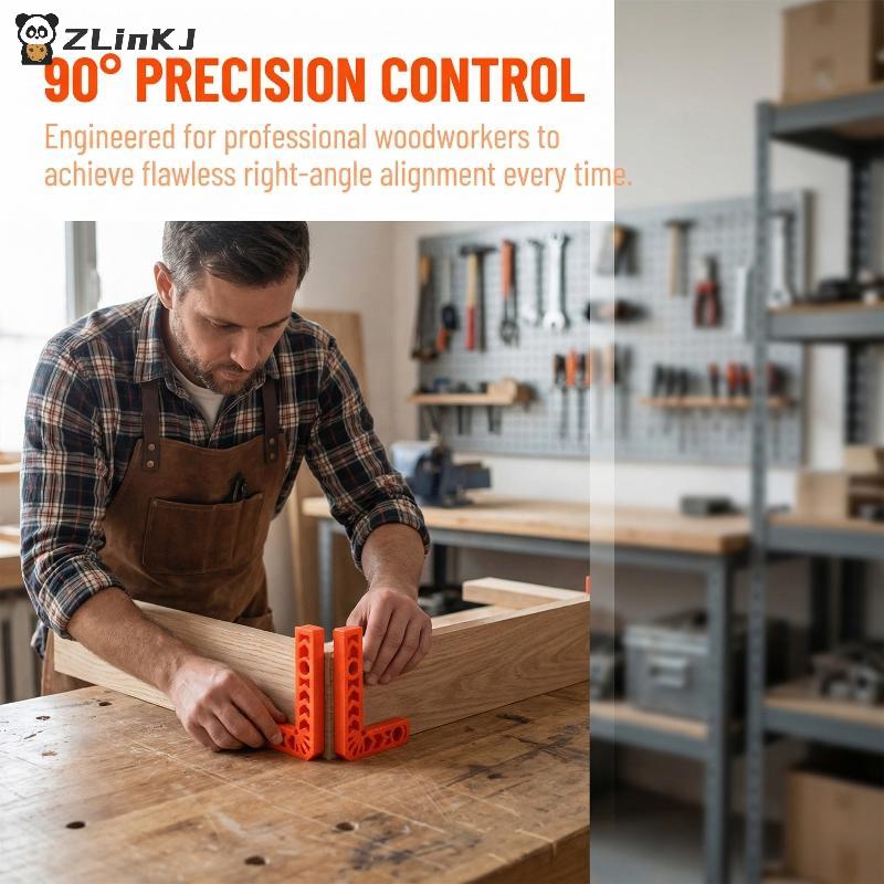 Right Angle Positioning Ruler 4pcs 3in and 90 Degree Carpenter Woodworking Square for Accurate Corner Measurement