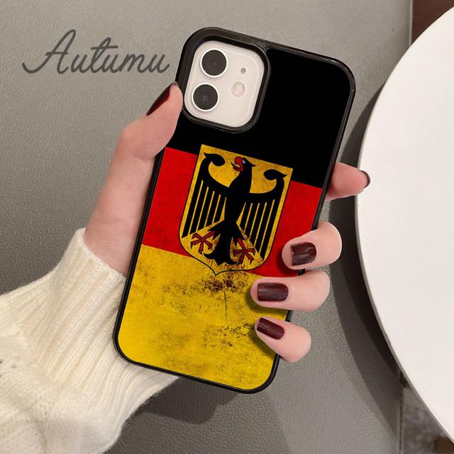 

Чехол для телефона с национальным гербом Германии и флагом Германии для iPhone 11 12 13 14 Pro Max mini X XR XS SE 2020 6S 7 8 Plus Galaxy S21 S22 iPhone 5 5s SE