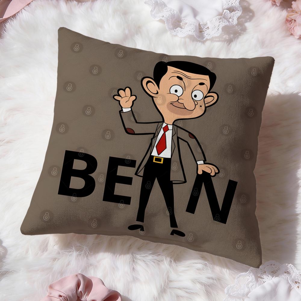 

Cartoon M-Mr. BeanS Cushion Cover Premium Comfort Reversible Pillow Cove -Two in One Design for Any Room & Car Interior 30cmx30cm