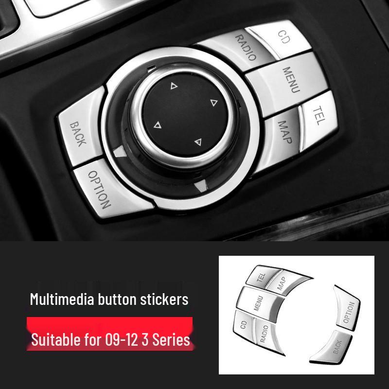 

BMW 3, 5, 7 Series, X1, X5, X6 E90 E60 Multimedia Knob & Interior Button Stickers