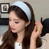 Vertical Thread Sponge Wide Headband Spring Summer High Cranial Top Slim Face Sweet Versatile Women Hair Hoop