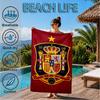 Asciugamano da Spiaggia in Microfibra Stampato con Emblema Nazionale Spagnolo, Morbido e Assorbente, Asciugatura Rapida, Ideale per Viaggi Estivi, Essenziale per la Spiaggia, Piscina