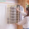 Double Sides Underwear Storage Hanging Bag Dormitory Home Wardrobe Hanging Wall Foldable Bag Underpants Socks Organizer