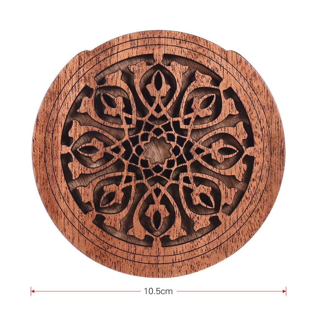 Guitar Wooden Soundhole Sound Hole Cover Block Feedback Buffer Mahogany Wood for EQ Acoustic Folk Guitars