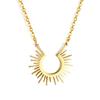 Fashion Jewelry  Stainless Steel Non Tarnish 18k Gold Plated Heart Shaped Multiple Styles Pendant Necklace for Women