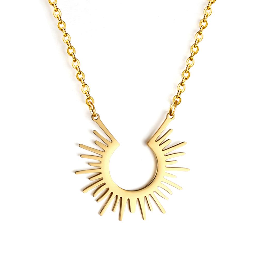 Fashion Jewelry Stainless Steel Non Tarnish 18k Gold Plated Heart Shaped Multiple Styles Pendant Necklace for Women