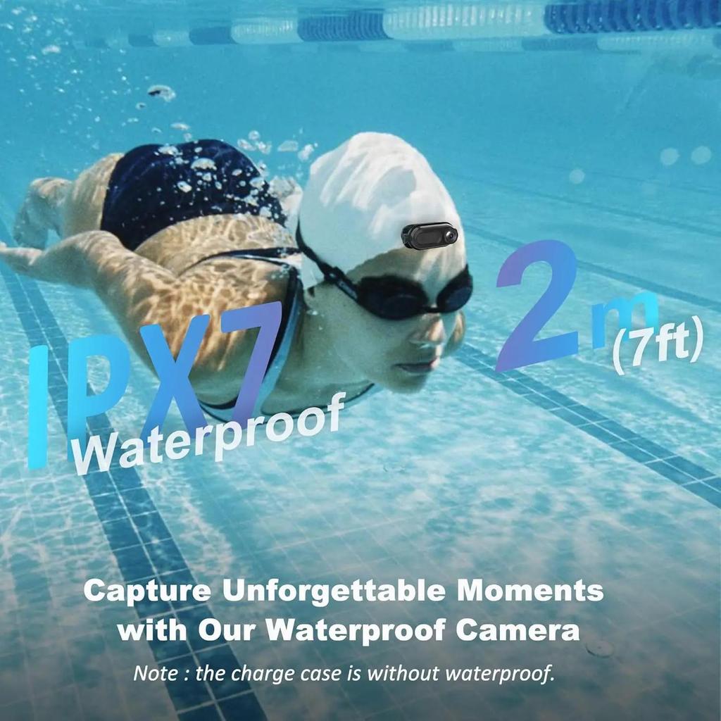 VD02 1080P Waterproof 2 meters Thumb Action Camera POV Cam Small Magnetic Body Camera Portable Vlogging Camera,Hands-Free