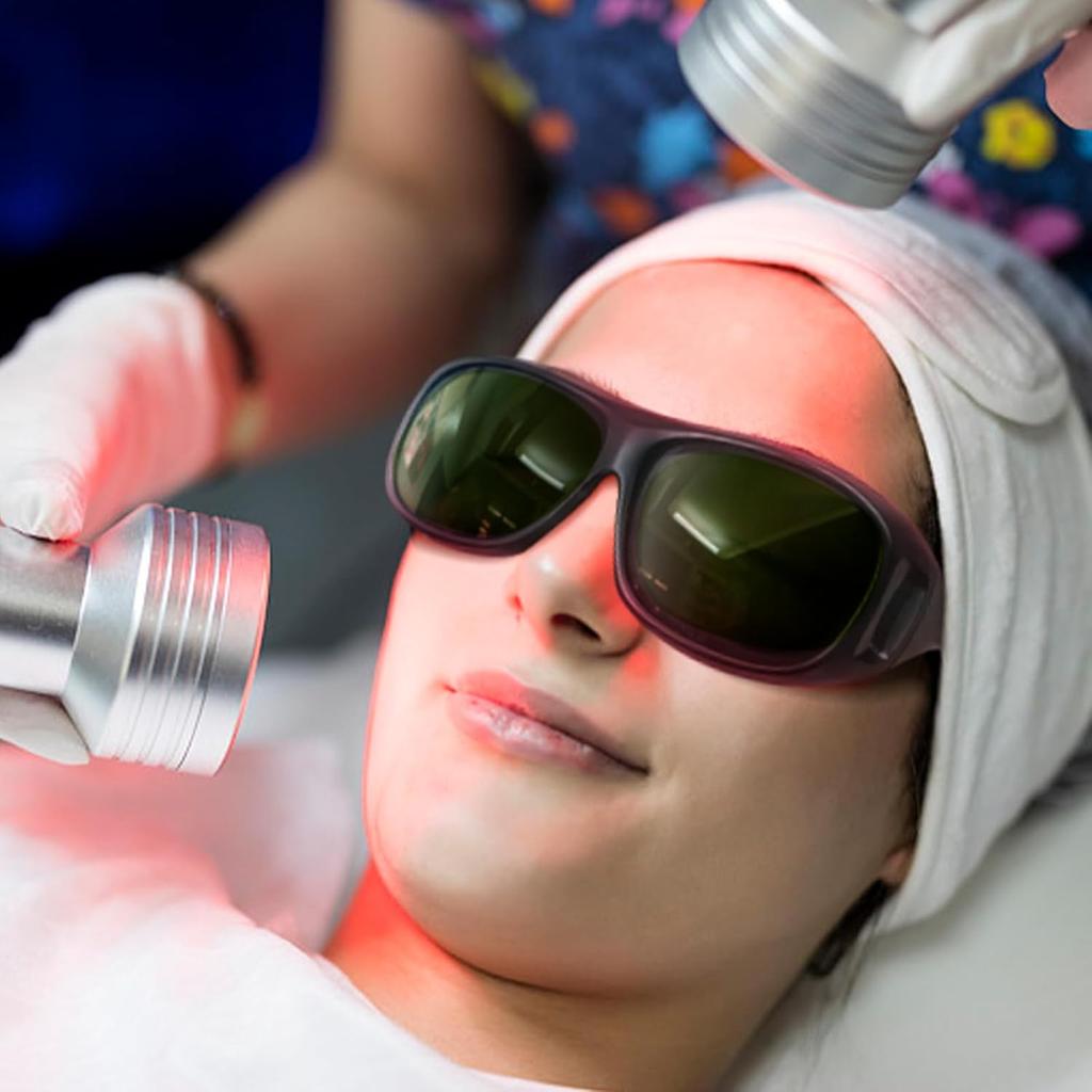 Laser Safety Glasses for IPL Pulsed Light Hair Removal, Beauty Therapy, IR 5.0 Welding Safety Glasses, Tanning Bed glasses Eye Protection with Case