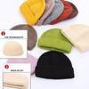Solid Color Melon Hat Korean Style Beanie Hats Men Docker Cap Knitted Brimless Hat Women Skullcap