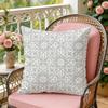 Gray Low White Flower Cushion Cover Soft Plush Throw Pillow Cover DoubleSided Decorative Cushion Case Sofa Bedroom Home Decor