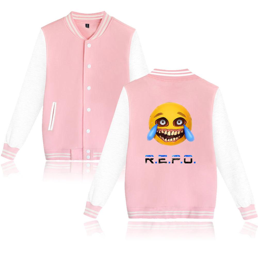 

Женские и мужские куртки REPO с рисунком бейсбольная куртка большого размера в стиле хип-хоп для пар колледжа одежда на заказ XXS розовый